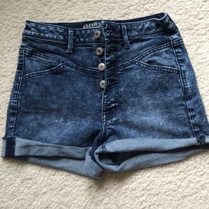 American eagle high waisted jean shorts